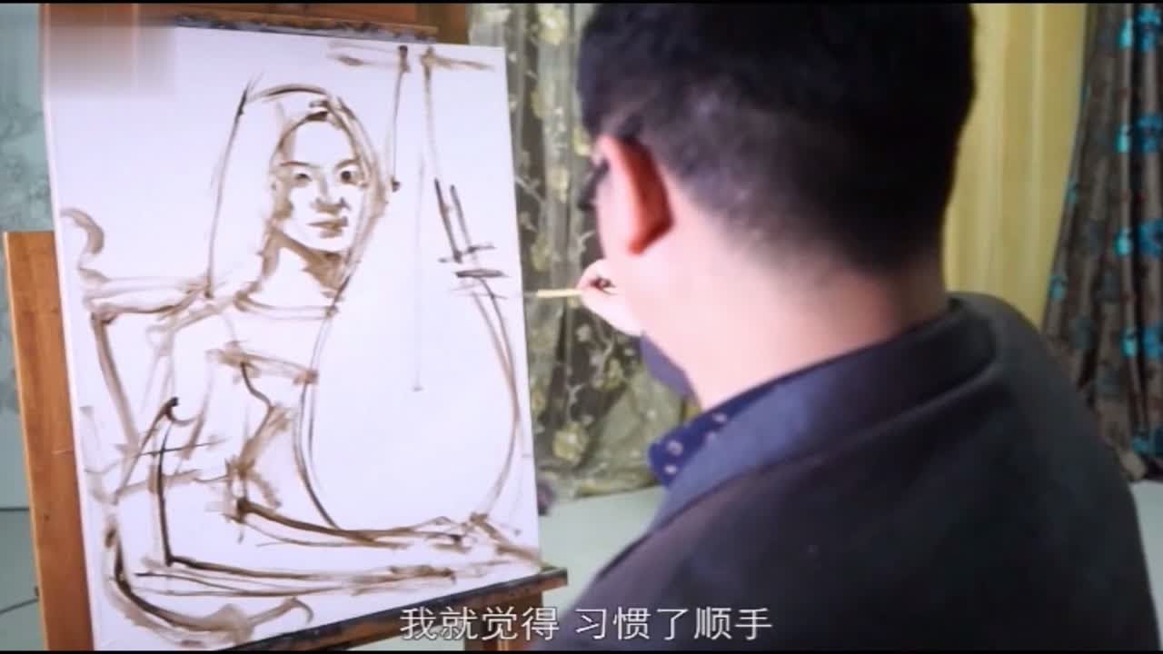【油画肖像】庞茂琨油画绘画过程&mdash;&mdash;抱琴女子半身肖像写生（第一集&middot;起型）