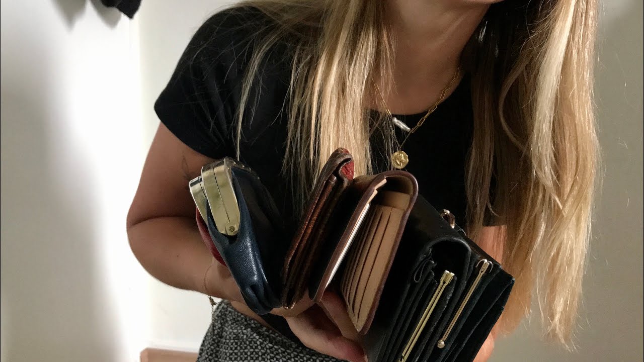 ASMR ✨ - squeezing leather wallets | leather wallet collection