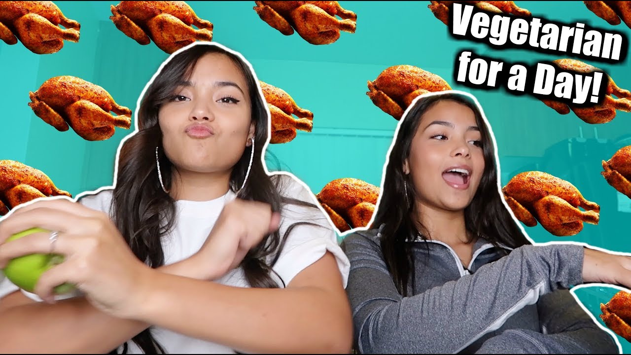 We Turned Vegetarian For A Day! | MontoyaTwinz