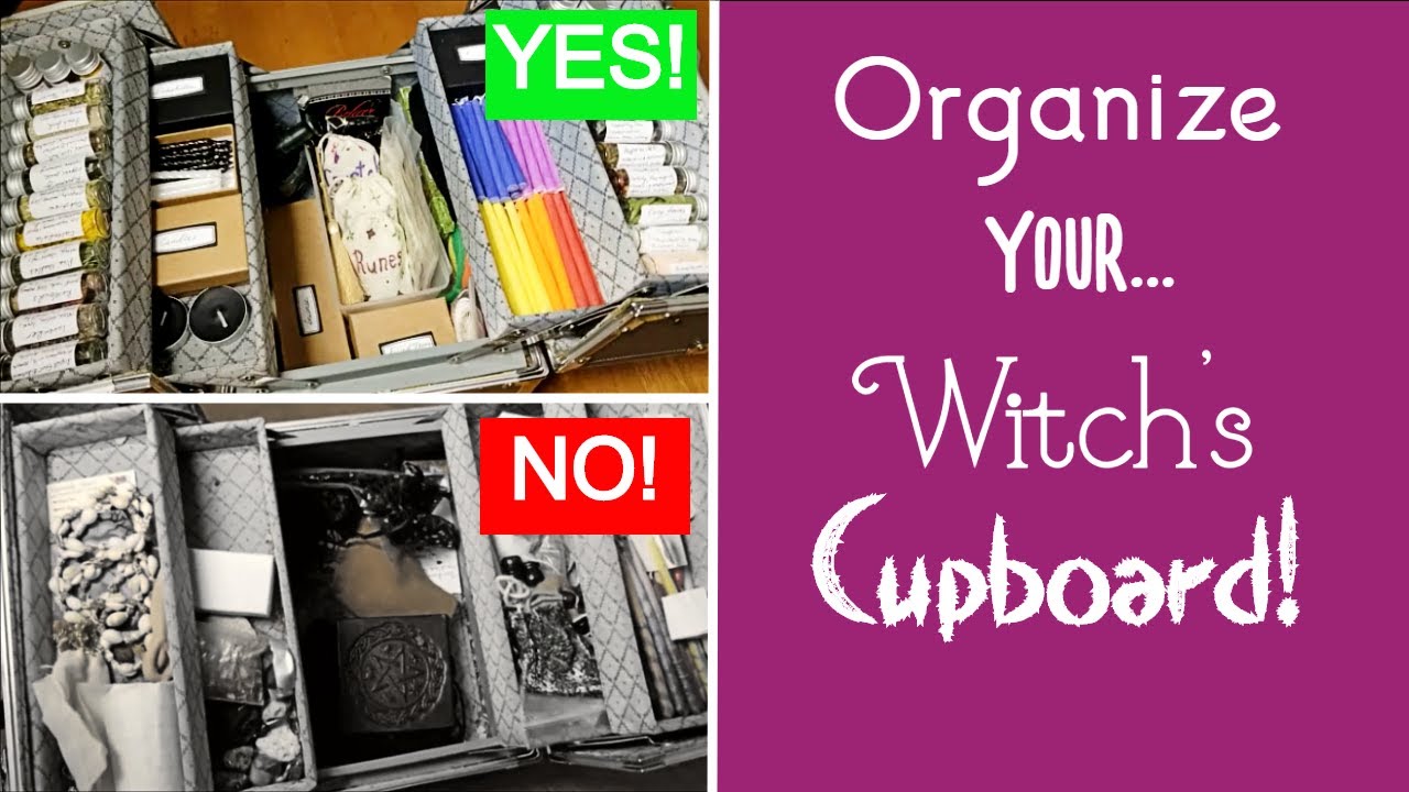 Organize Your Witch's Cupboard with me! Wicca-Witch-Pagan-Witchcraft- ritual supplies-candles-herbs