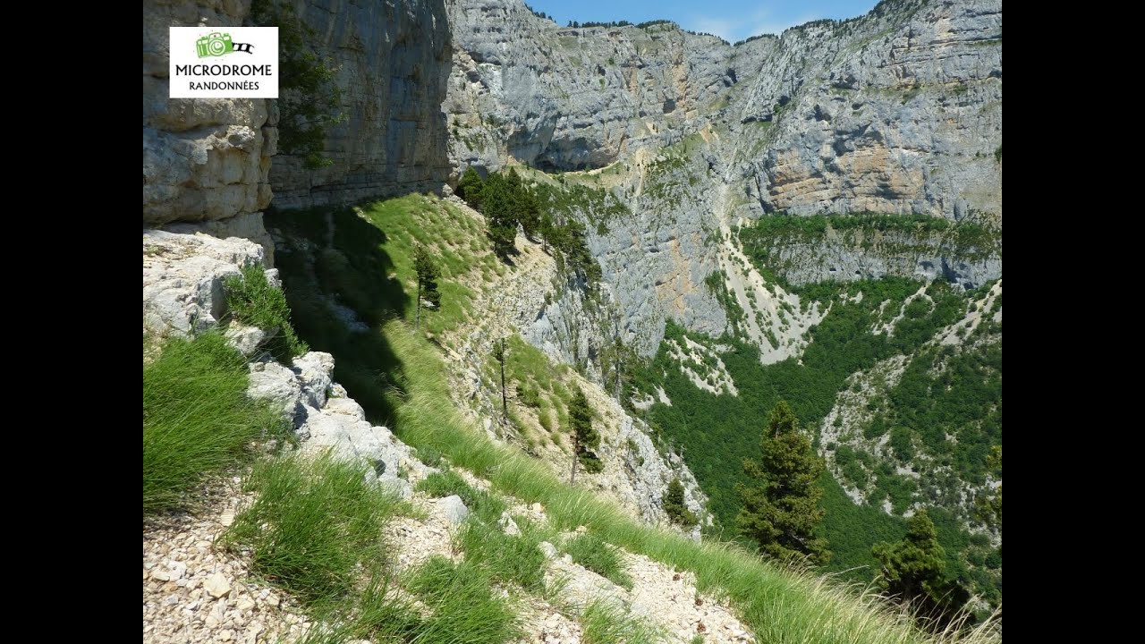 Sur la vertigineuse Vire d'Archiane - Vercors