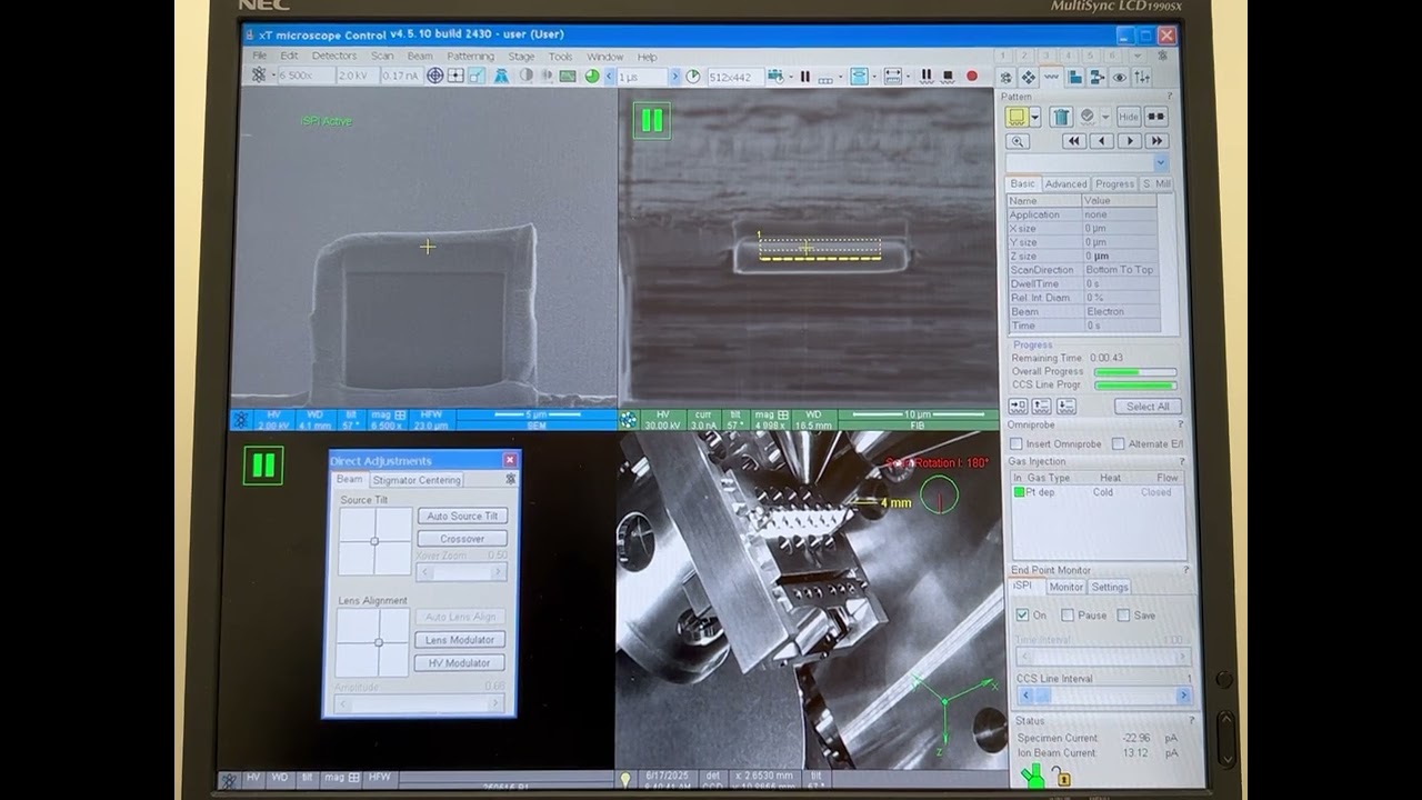 FEI Helios Nanolab 600i dual FIB/SEM: S/TEM lamella prep final thinning tutorial (2025 update)