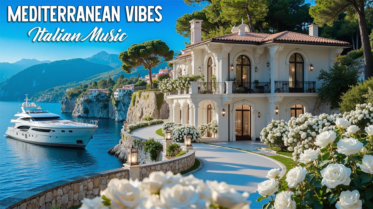 The Best 🇮🇹 Italian Music 🍋 2 Hours of Peaceful Mediterranean Mornings in Amalfi & Lake Como 4K