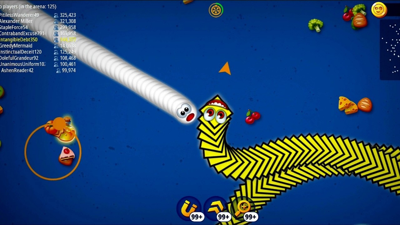 Worms Zone 🪱 gameplay level Mobile SNAKE #games