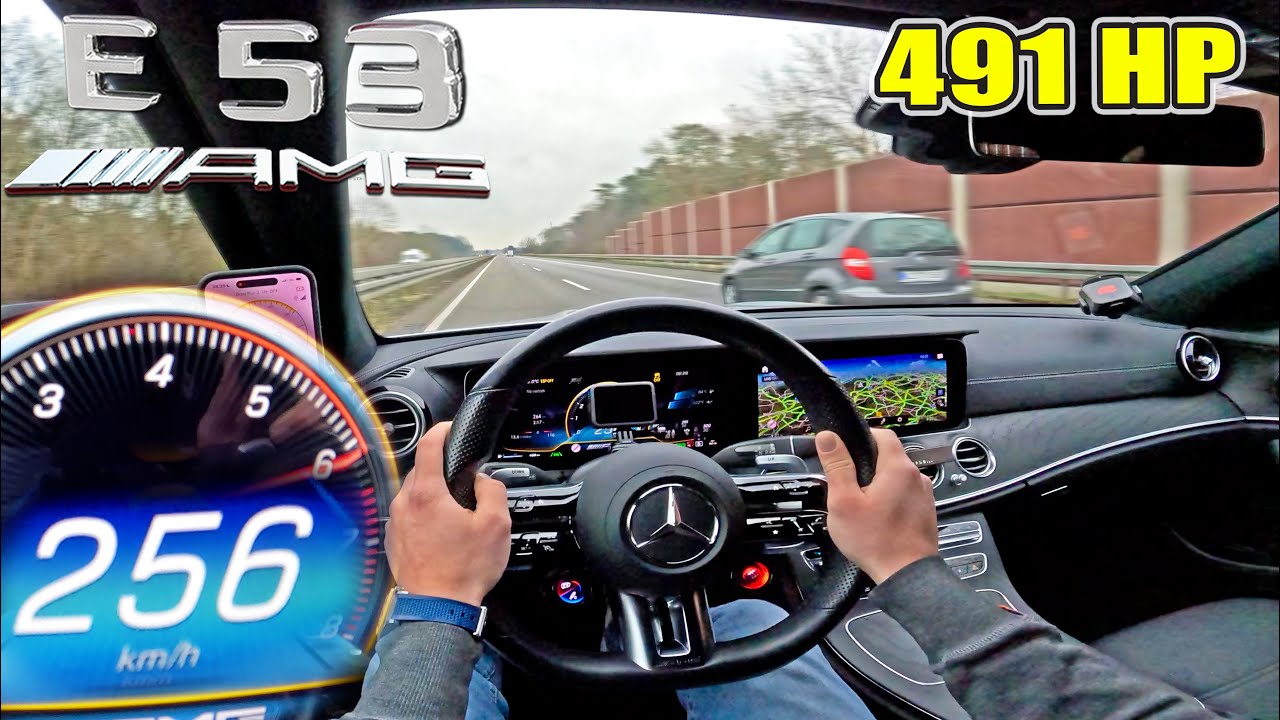 491HP Mercedes-AMG E53 hits the AUTOBAHN! is an E63 OVERPOWERED?!