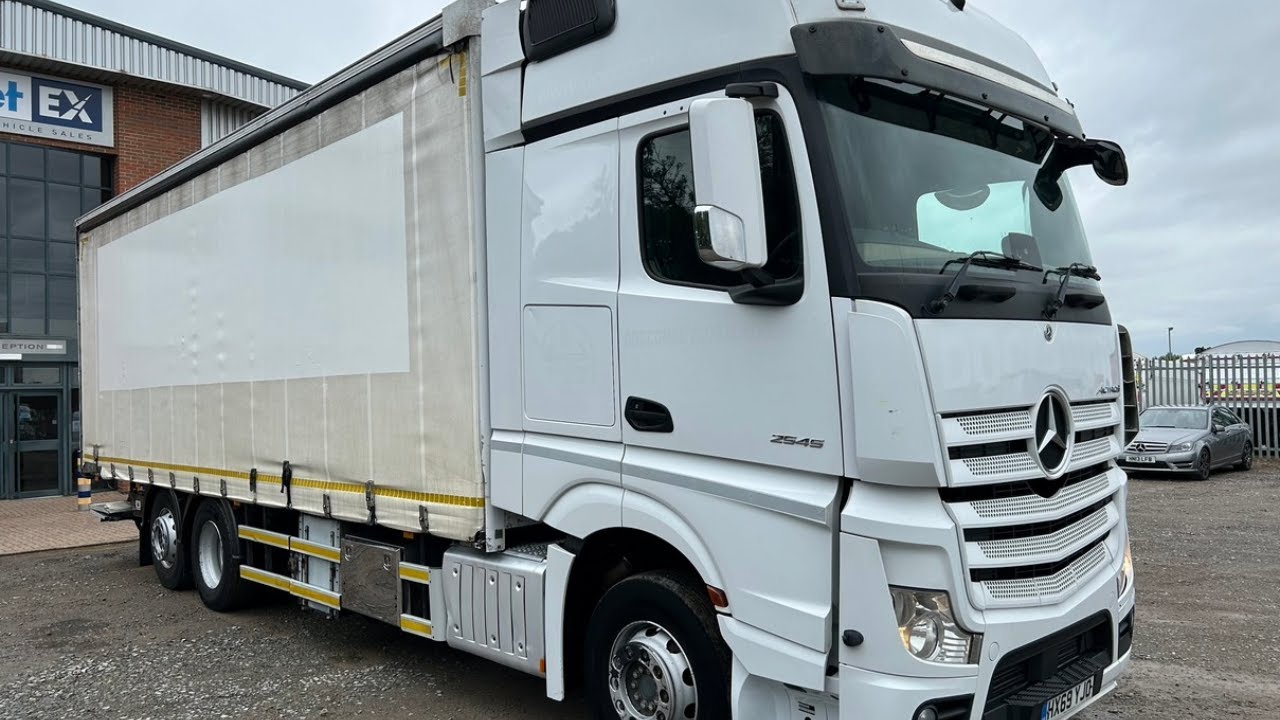 MERCEDES ACTROS 2545 *EURO 6* GIGASPACE 26 TONNE CURTAINSIDE DRAWBAR 2019 - HX69 YJO