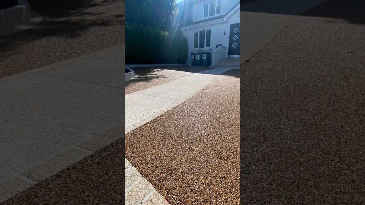 Resin Bound Paving Cappuccino Blend. #resinbound #resin #driveway #drivewaygoals   #transformation
