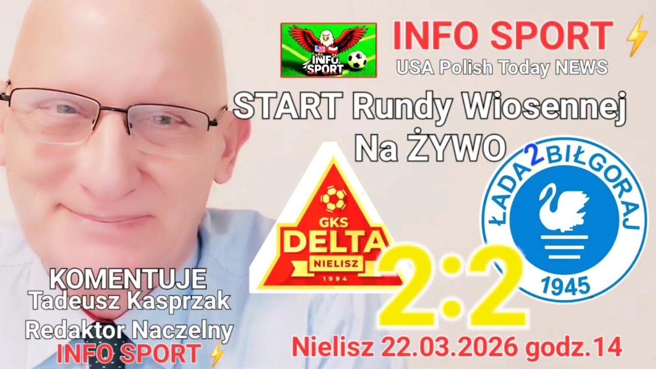 Mecz DELTA NIELISZ 2:2 ŁADA 2 BIŁGORAJ ⚡️ Komentuje Tadeusz Kasprzak Redaktor Naczelny INFO SPORT ⚡️