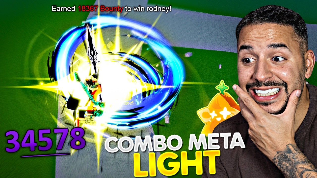 Criei o COMBO META de LIGHT mais FORTE do Blox Fruits 🔥