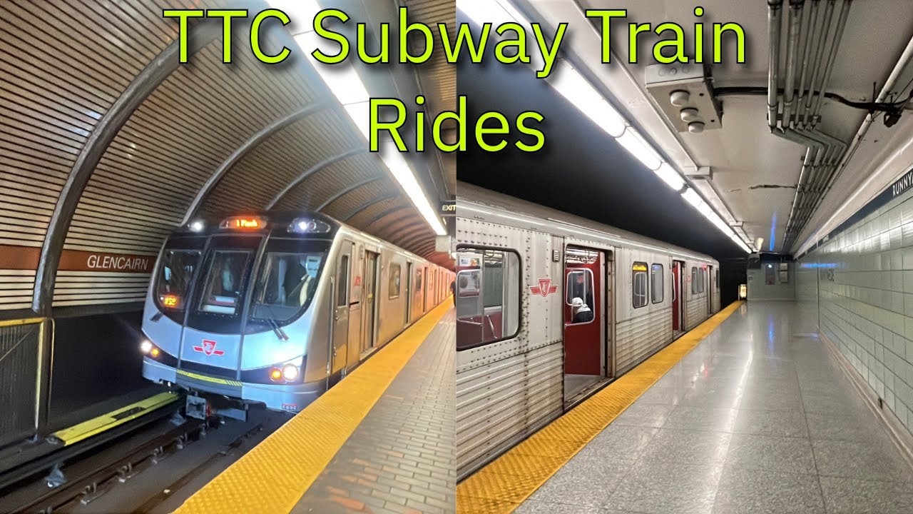 Toronto TTC Subway Train Rides on Lines 1 & 2 - Glencairn to Runnymede Station 5/12/2026