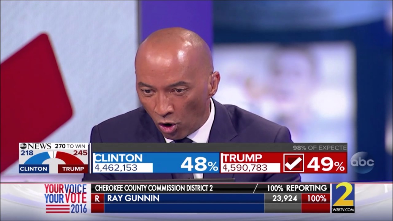 ABC News Election Night 2016 Coverage 2-3:30am Hour (Hillary R. Clinton vs. Donald J. Trump)