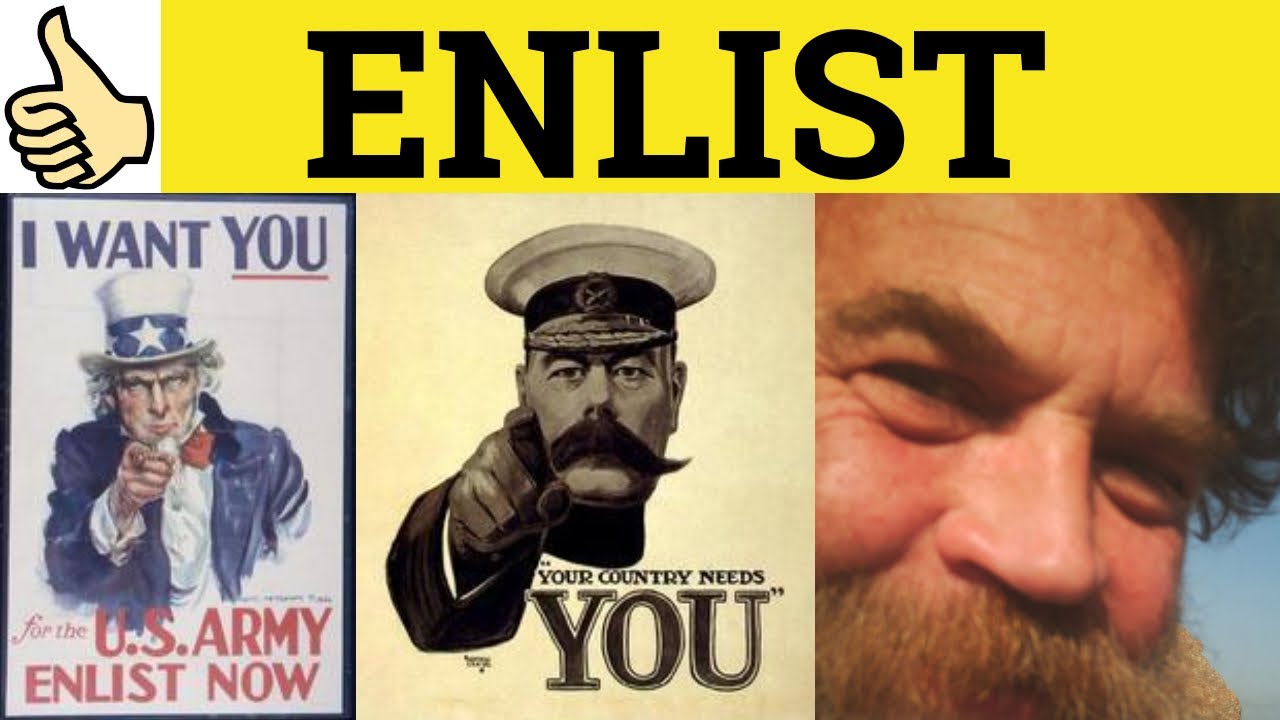 🔵 Enlist - Enlist Meaning - Enlist Examples - Enlist Definition - Essential GRE Vocabulary