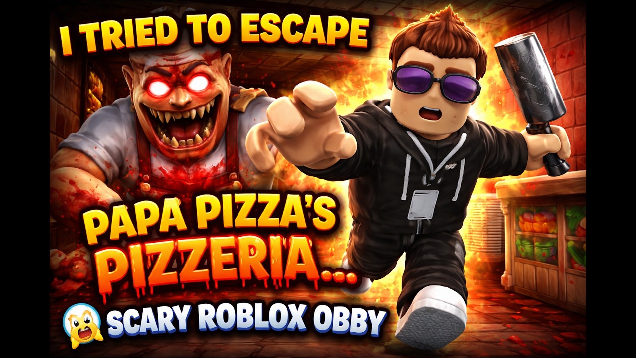 I TRIED TO ESCAPE PAPA PIZZA’S PIZZERIA… 😱 | SCARY ROBLOX OBBY