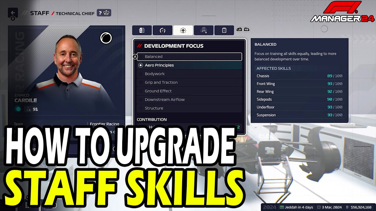 How to Train Staff Skills in F1 Manager 24