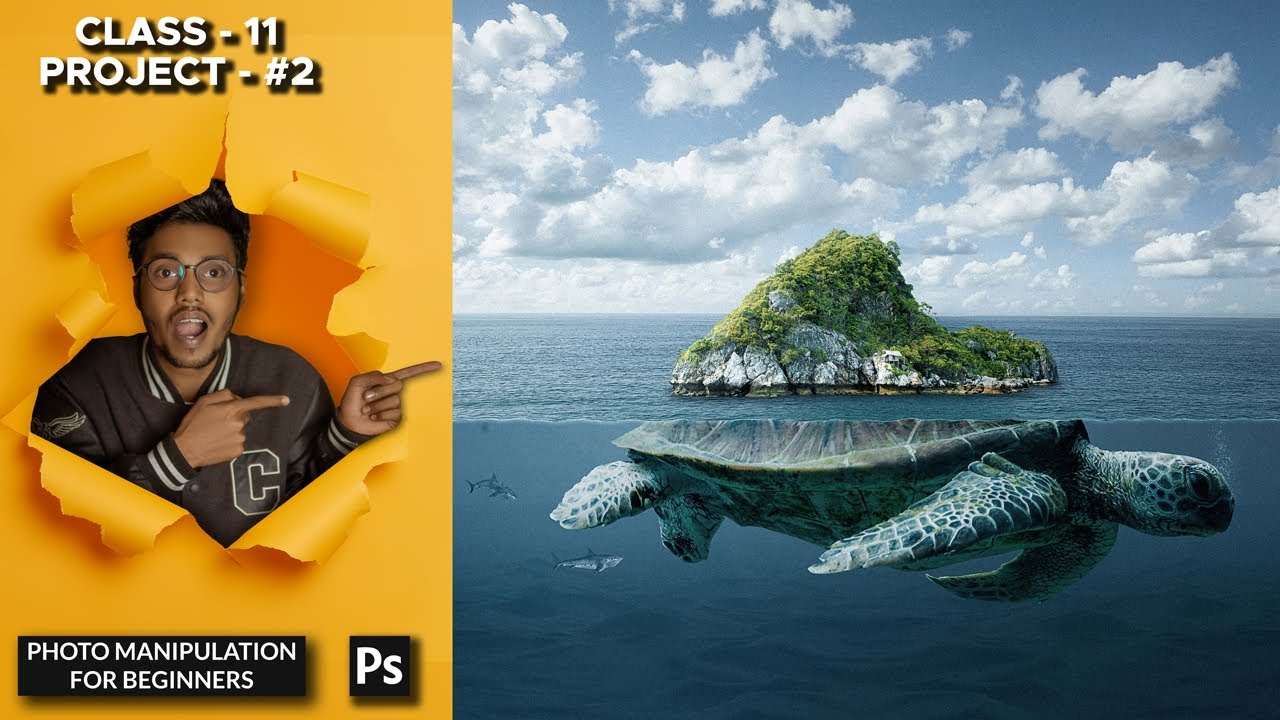 Project #2 [Photo Manipulation For Beginners] Class 11 - Photoshop in Hindi