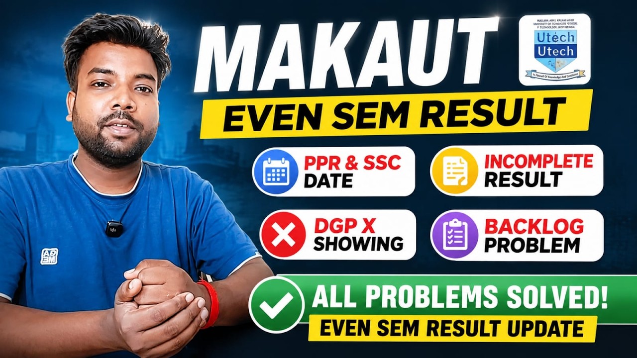 😱MAKAUT Even Sem PPR & SSE Date? Incomplete Result | Backlog Paper Not Cleared | All Other Problem?