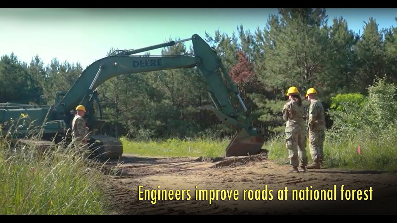 Ohio Army National Guard engineers help improve road infrastructure in Wayne National Forest