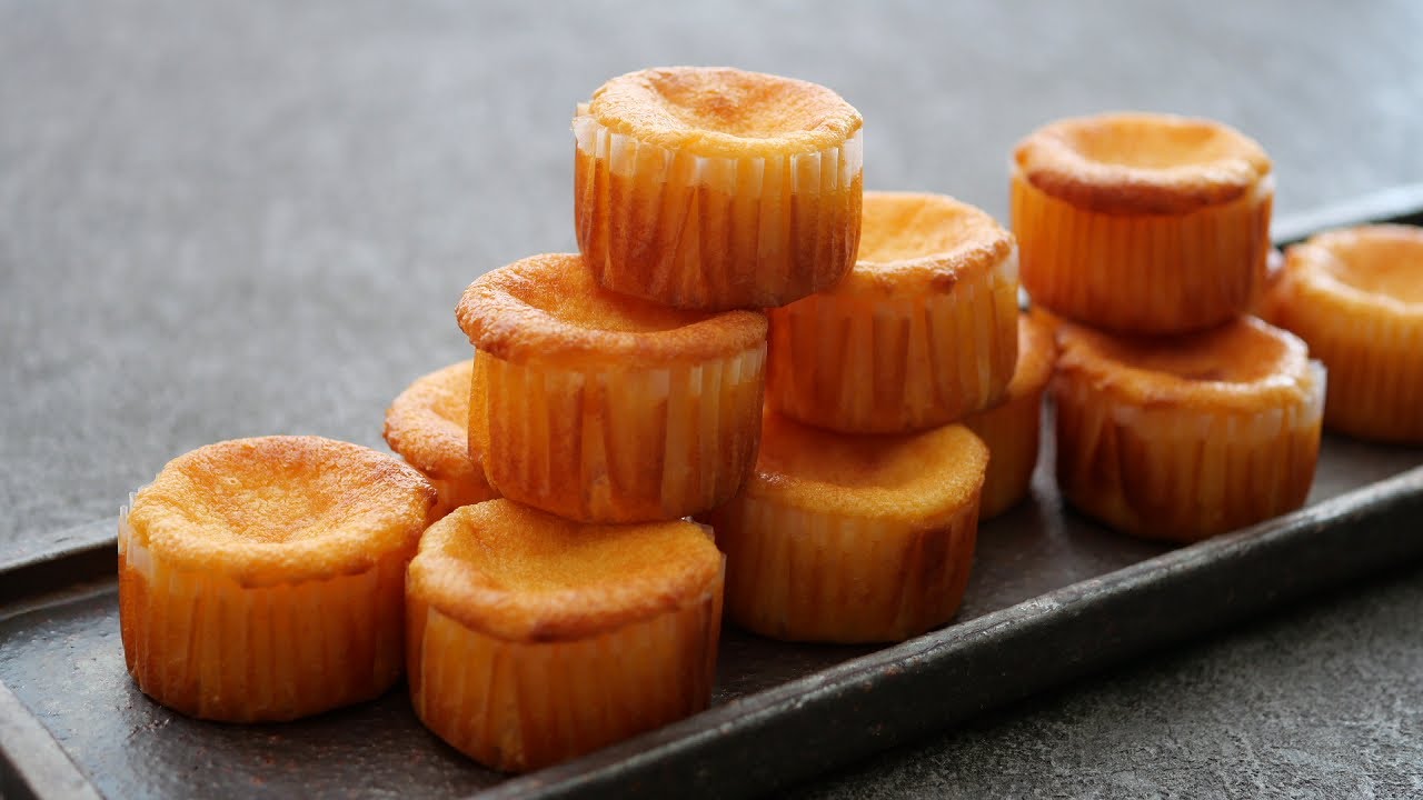 焼くまで10分!簡単可愛いひとくちチーズケーキ | Bite-size Baked  Cheesecake