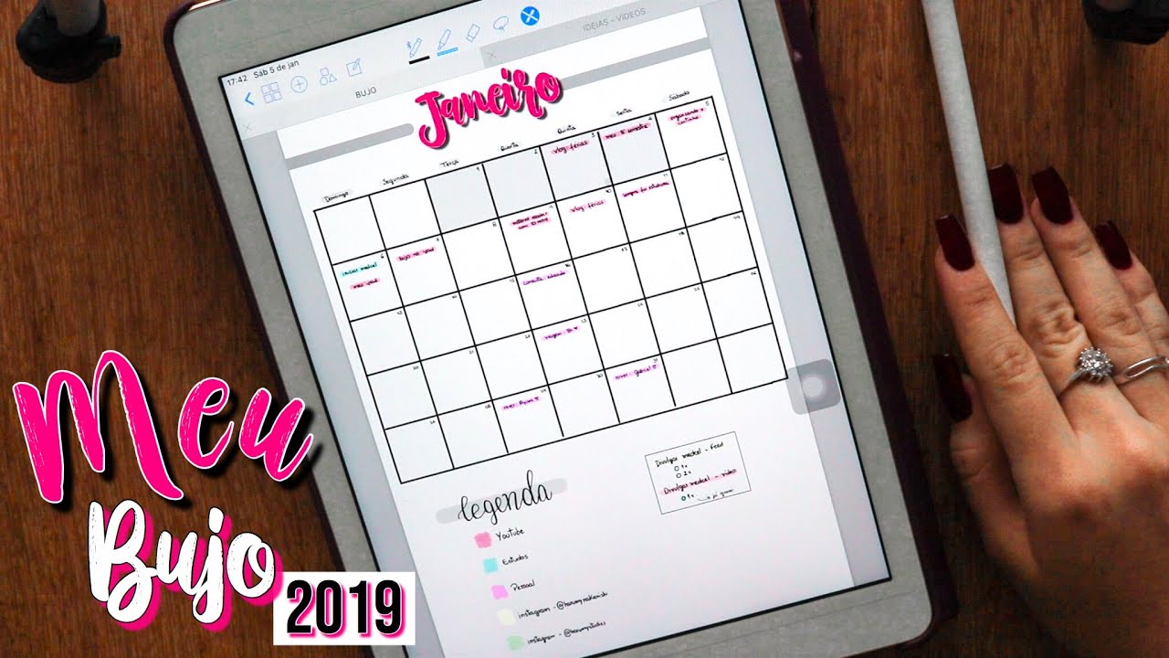 COMO FIZ MEU BULLET JOURNAL 2019 NO IPAD - Harumy Nakanishi