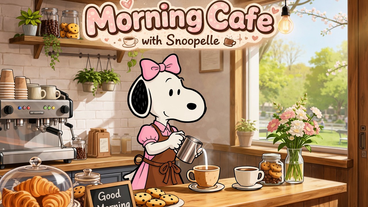 Morning Cafe with Snoopy Sister 🌸Cafe Piano Background for Coffee Time