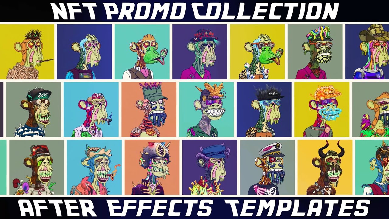 NFT Promo Collection | 2D Collectible Cards | Top 20 After Effects Templates