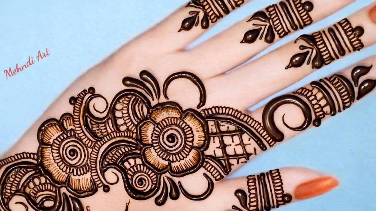 Easy cone designs | Finger cone designs | Fingers designs | Floral mehndi| Hand finger mehndi design