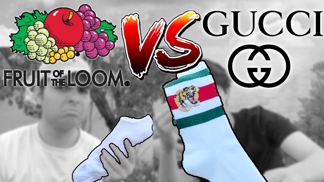 Quality Comparison: GUCCI Socks VS. FRUIT OF THE LOOM Socks
