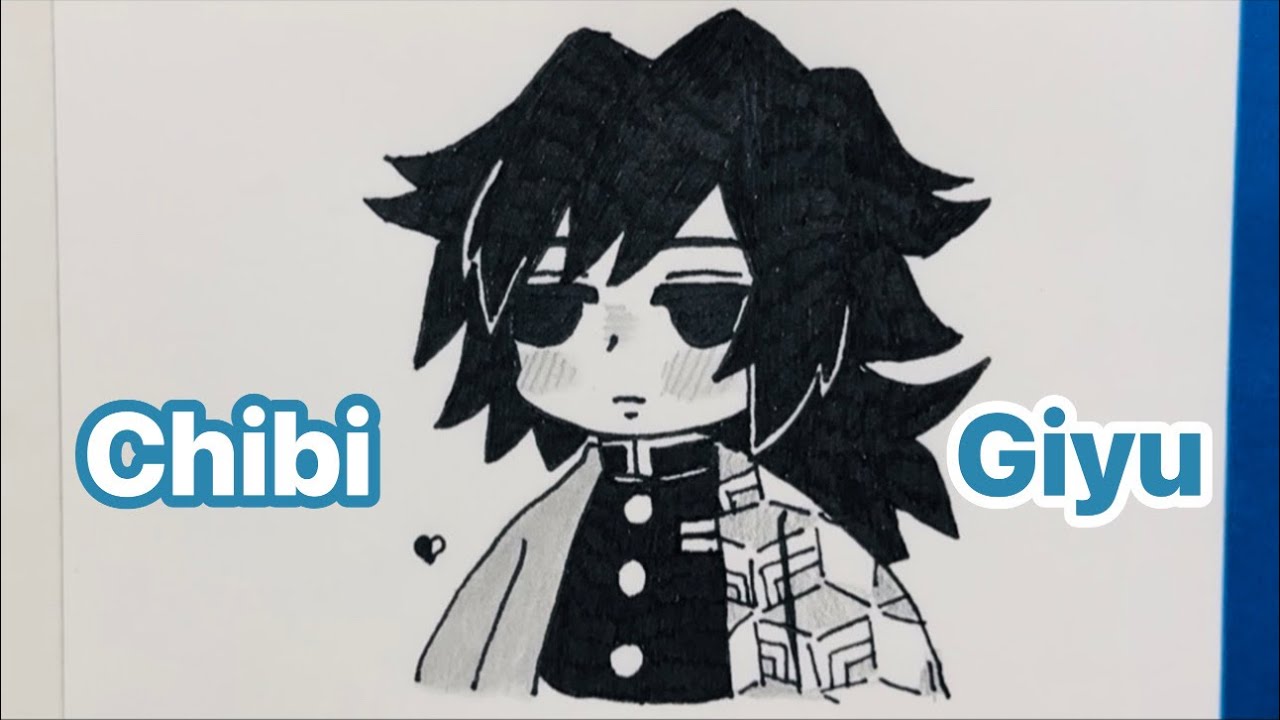 How to draw Chibi Giyu from Demon Slayer | Step by Step |