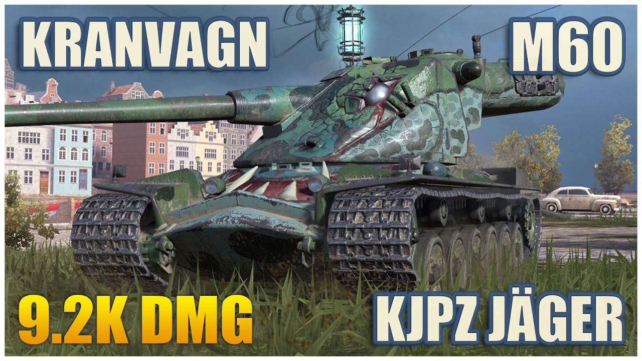 Kranvagn, M60 & KJPZ TIII J&auml;ger &bull; WoT Blitz Gameplay