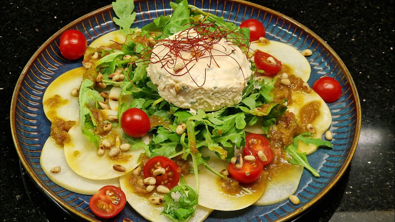 Thermomix®  TM6 - TM5 - TM31  Chilimousse auf Nashi-Birnen-Carpaccio