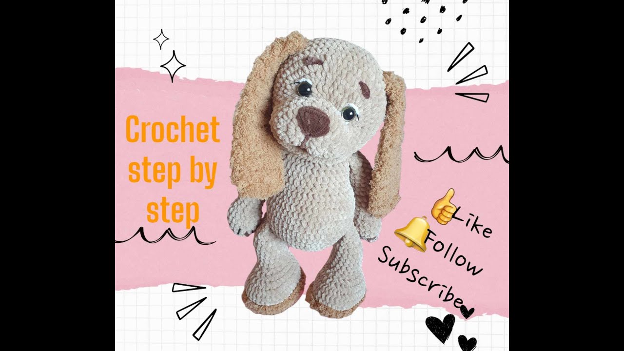 Crochet amigurumi puppy. Crochet  toys. Nertas šuniukas. Nerti žaislai. Part 2