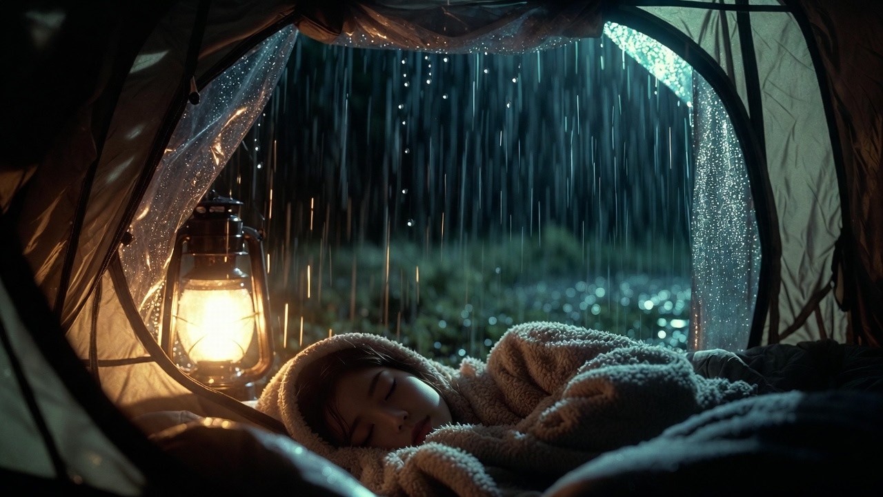 Heavy Rain Outside Tent 🌧️ – Relaxing Rainstorm Ambience for Deep Sleep Tonight