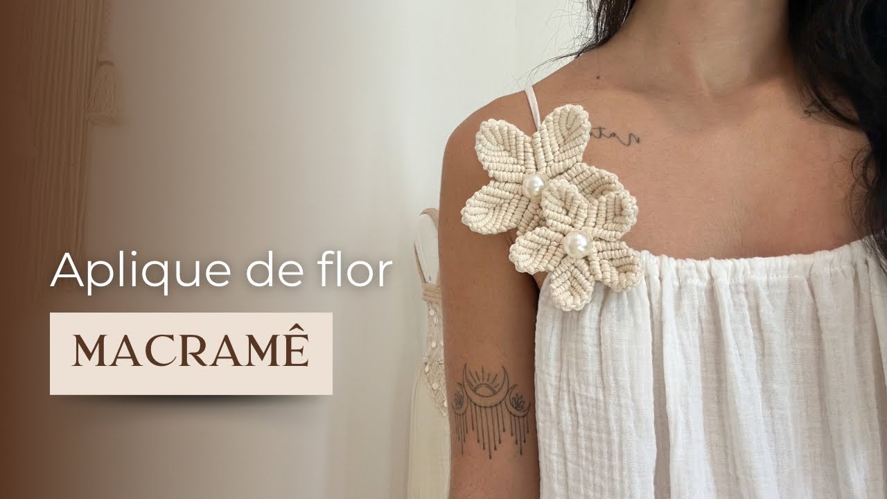 Como fazer um Aplique de flor | Macramê