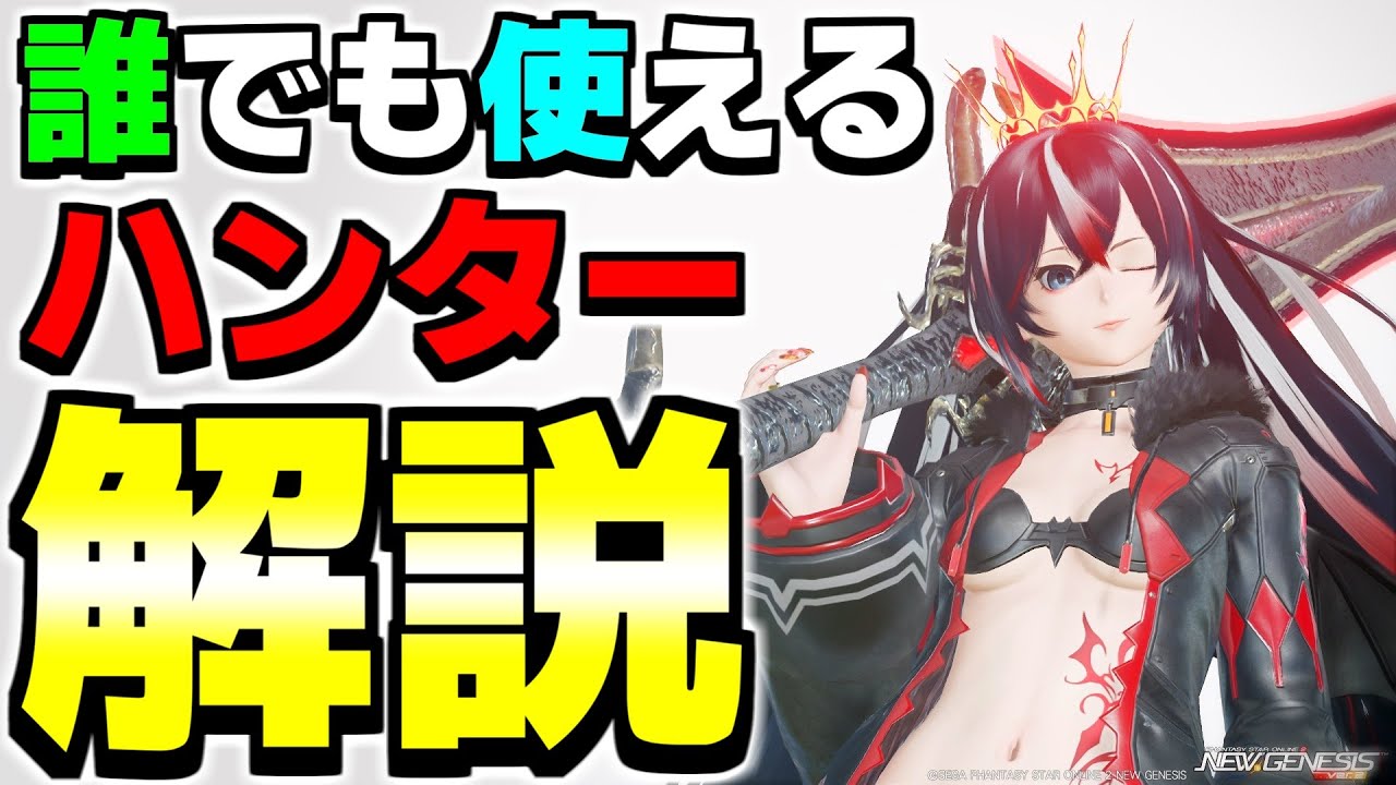 【初心者向け】パーティーの火力要塞！ハンターの使い方を超簡単に解説！【ハンター】【アプデ】【PSO2NGS】