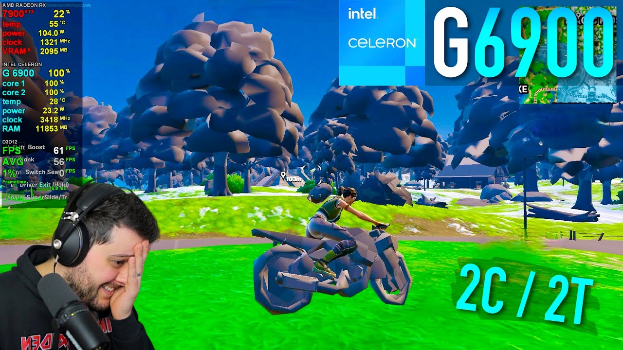 Я сломал Fortnite, играя в нее на процессоре Celeron!!