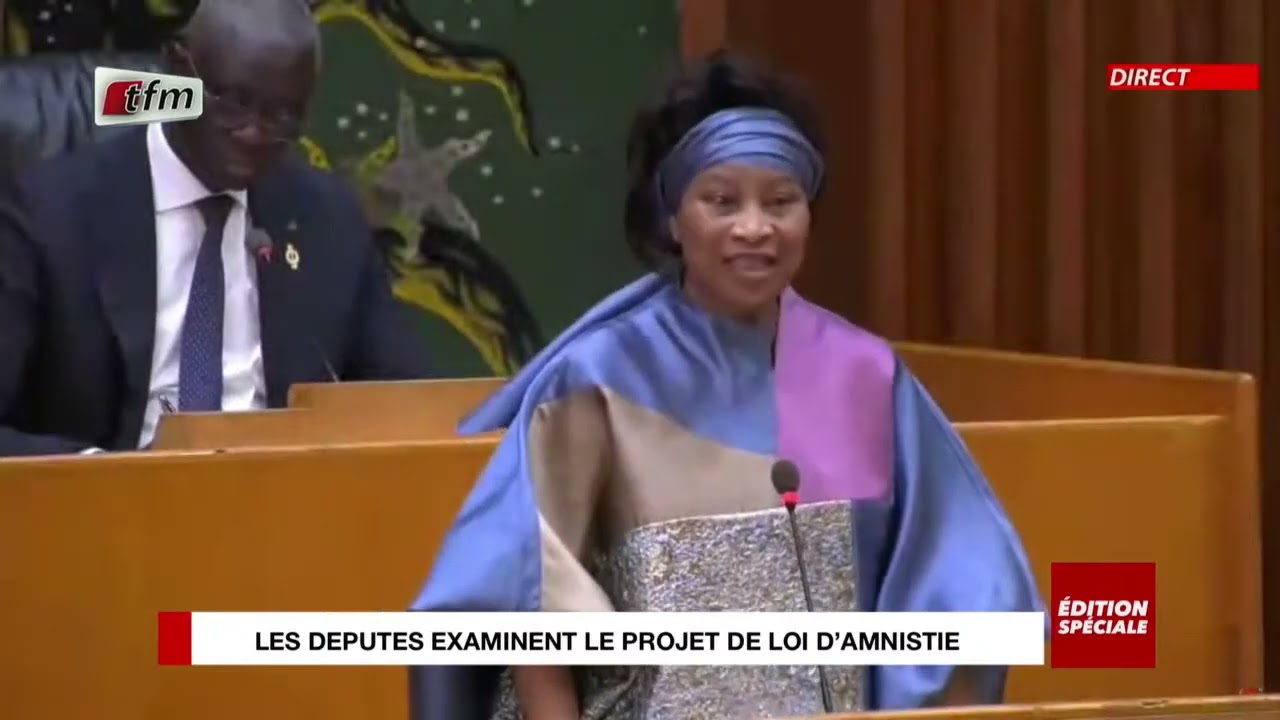Vote du projet de loi d'amnistie en plénière - Prise de parole de Aissata Tall Sall