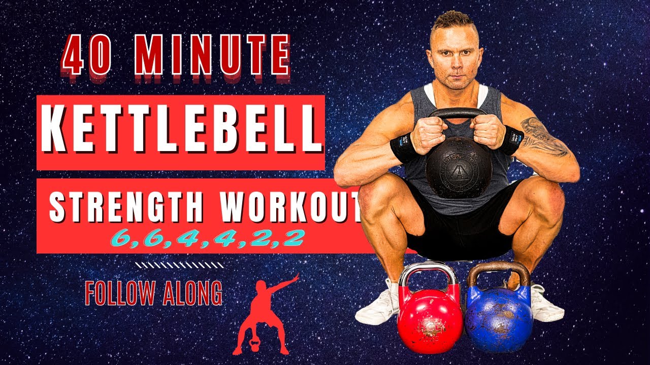 KETTLEBELL STRENGTH WORKOUT FOLLOW ALONG. [6,6,4,4,2,2]