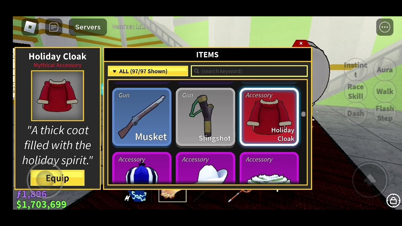 I got the Holiday Cloak in Blox Fruits! 🎅🎅🎄🎄