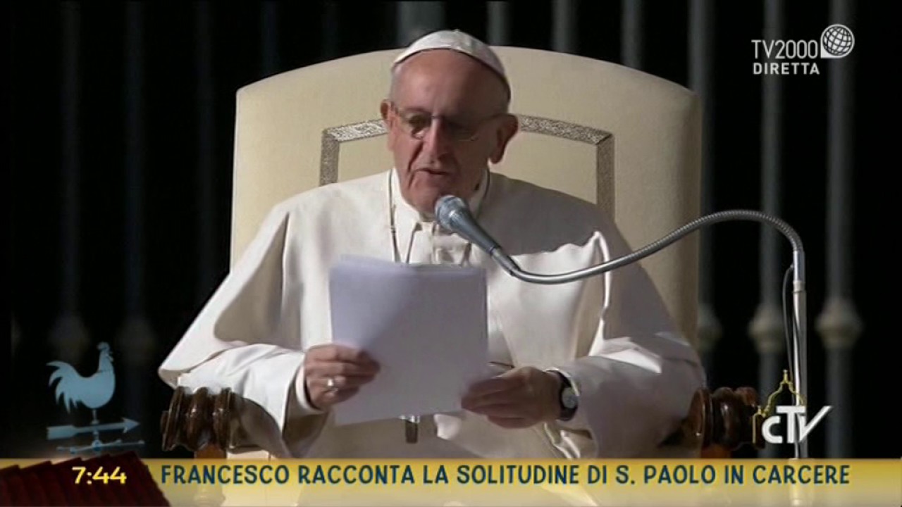 Papa Francesco racconta la solitudine di San Paolo in carcere