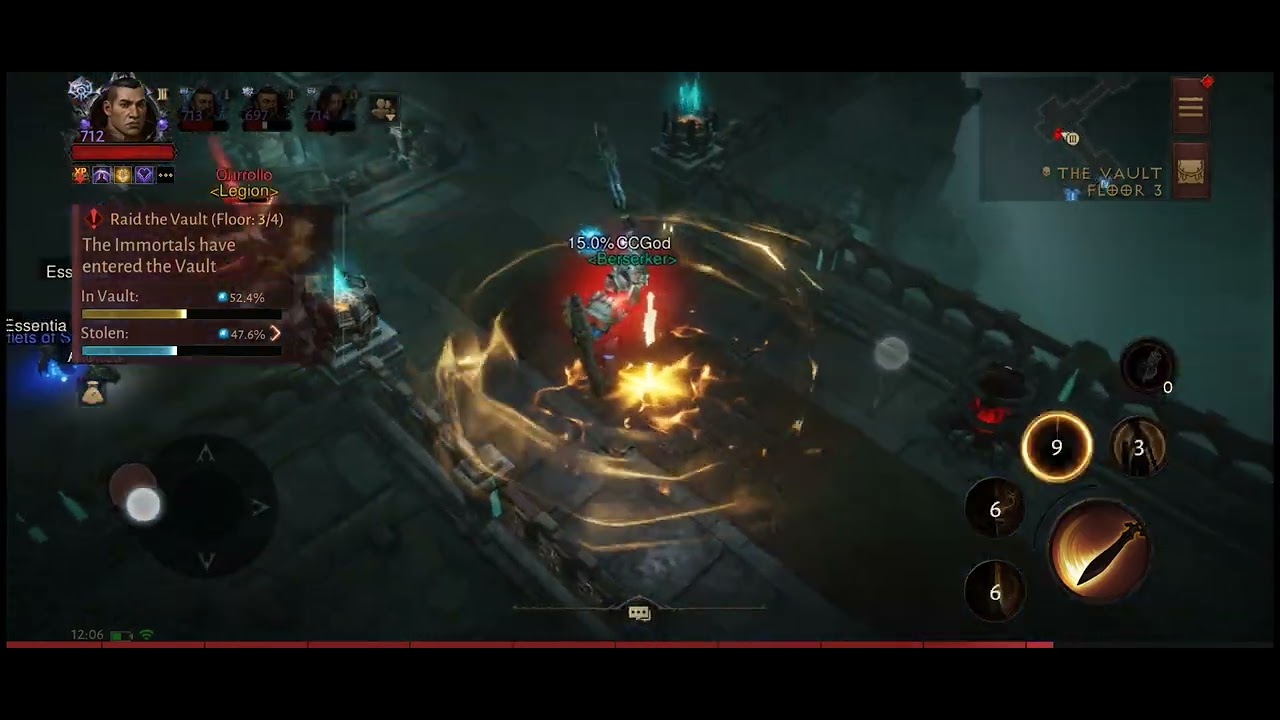 Diablo Immortal Crusader vault with Pani, Laih,Jameshan