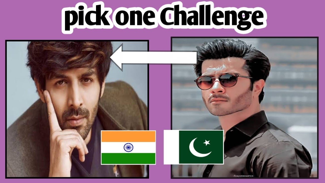 pakistani handsome actors vs Indian handsome actors pick one Challenge | feroze Khan | Sana Baloch