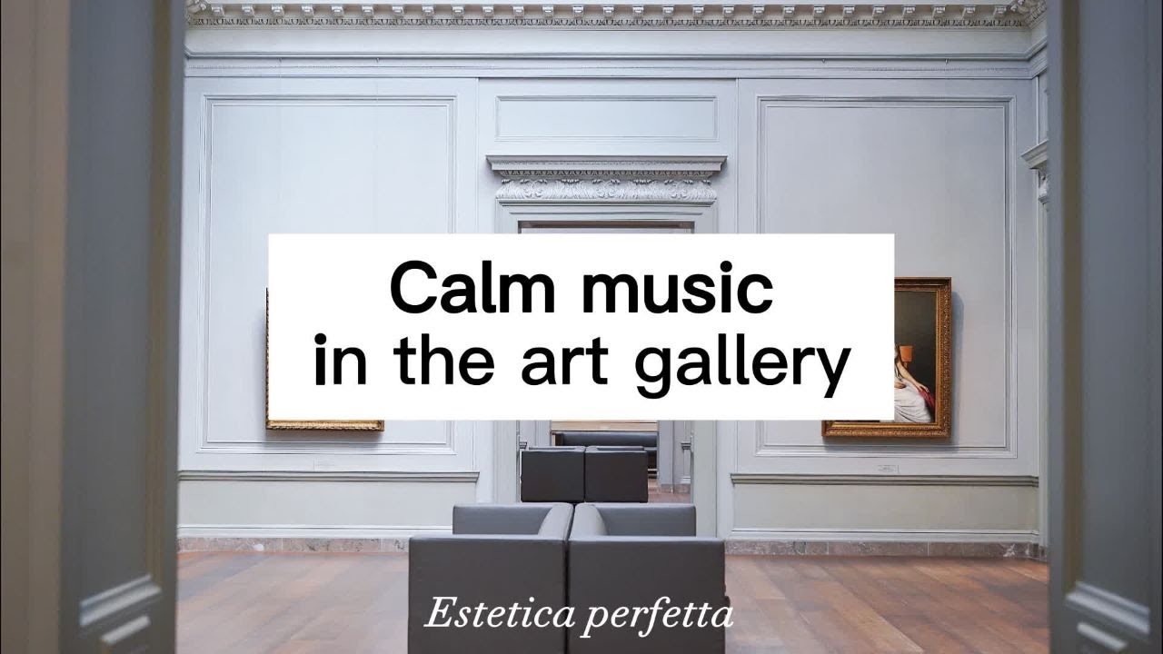 Relaxing piano music in the art gallery | Art screensaver for TV
