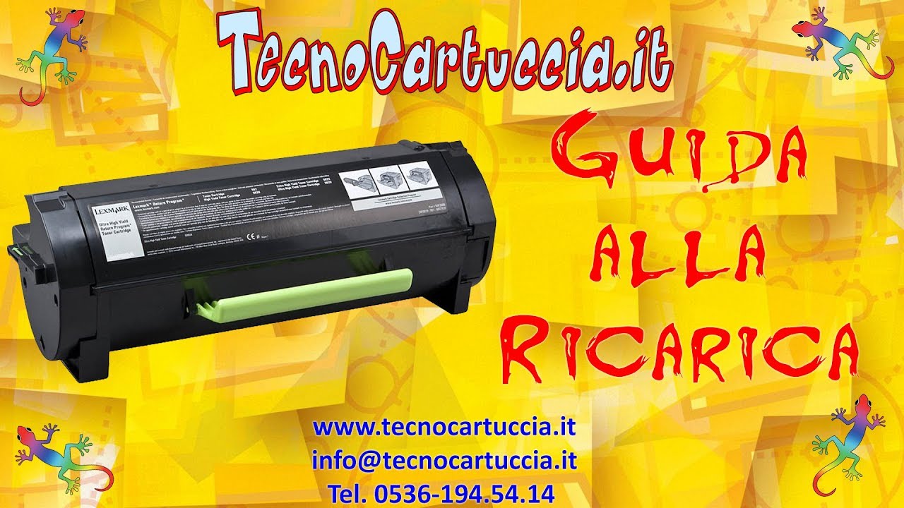 Istruzioni Ricarica Toner Lexmark 51B2H00 MS417 MS517 MS617 MX417 MX517 MX617 D N H E