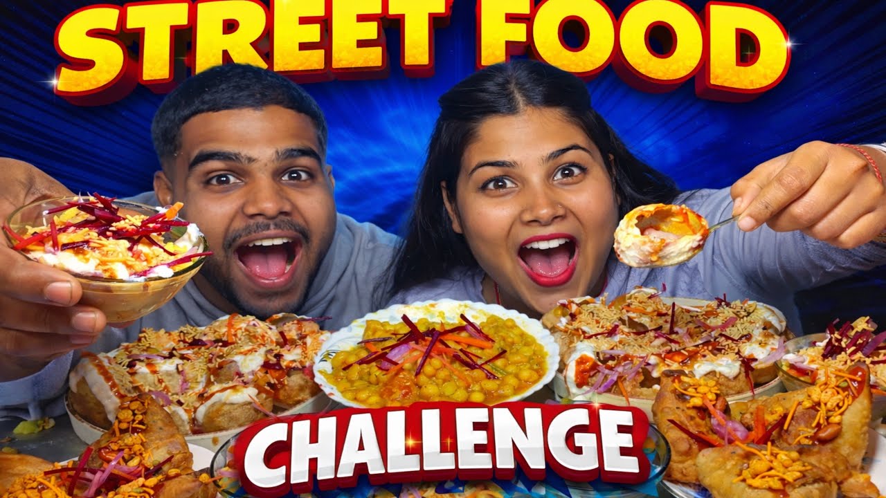 Street Food Challenge 😱 | Unlimited Chaat, Samosa & Golgappa Feast | Shocking Eating Challenge
