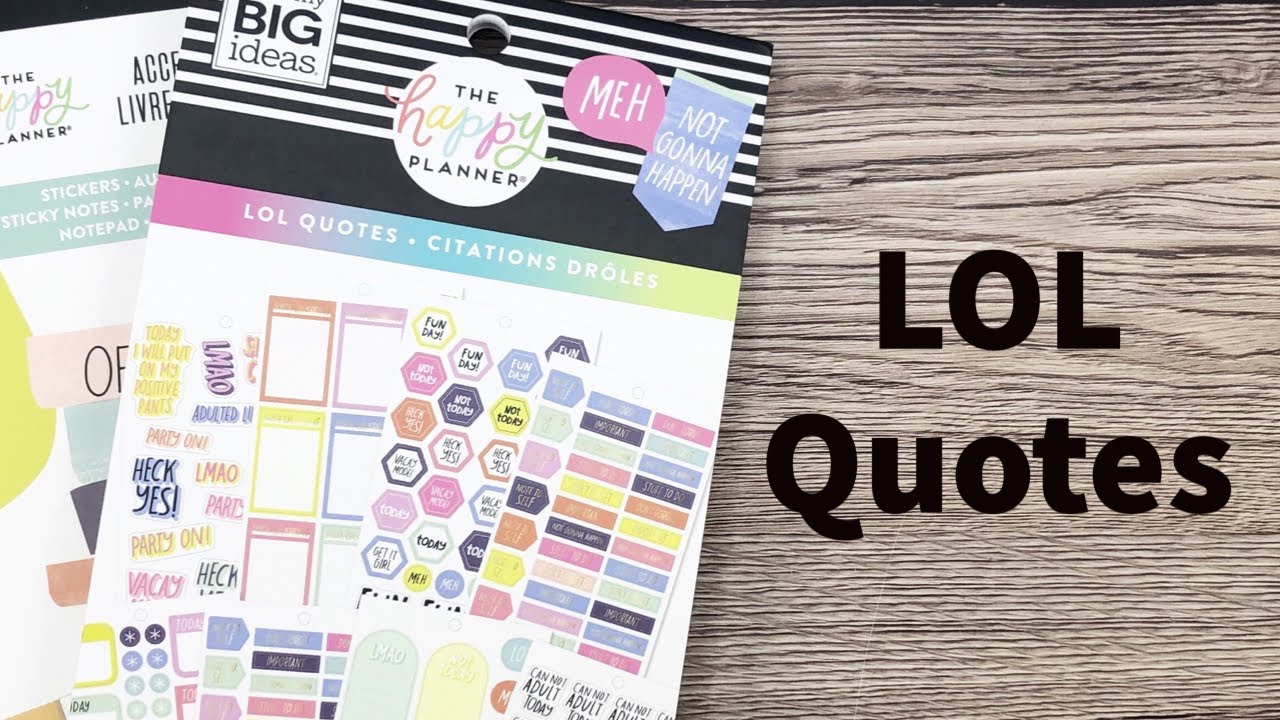 NEW Happy Planner LOL Quotes Sticker Book and Accessory Book Flip Through!