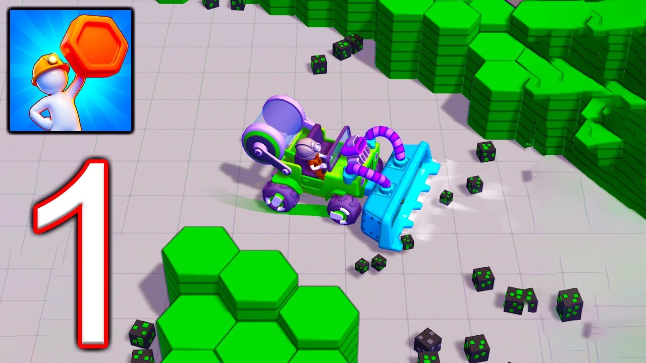 Hex Miner - Tutorial & Gameplay Walkthrough Part 1 - iOS, Android Gameplay
