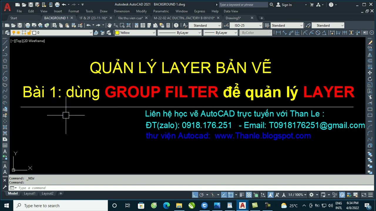 Dùng Group Filter quản lý Layer trong AutoCAD rất tiện lợi