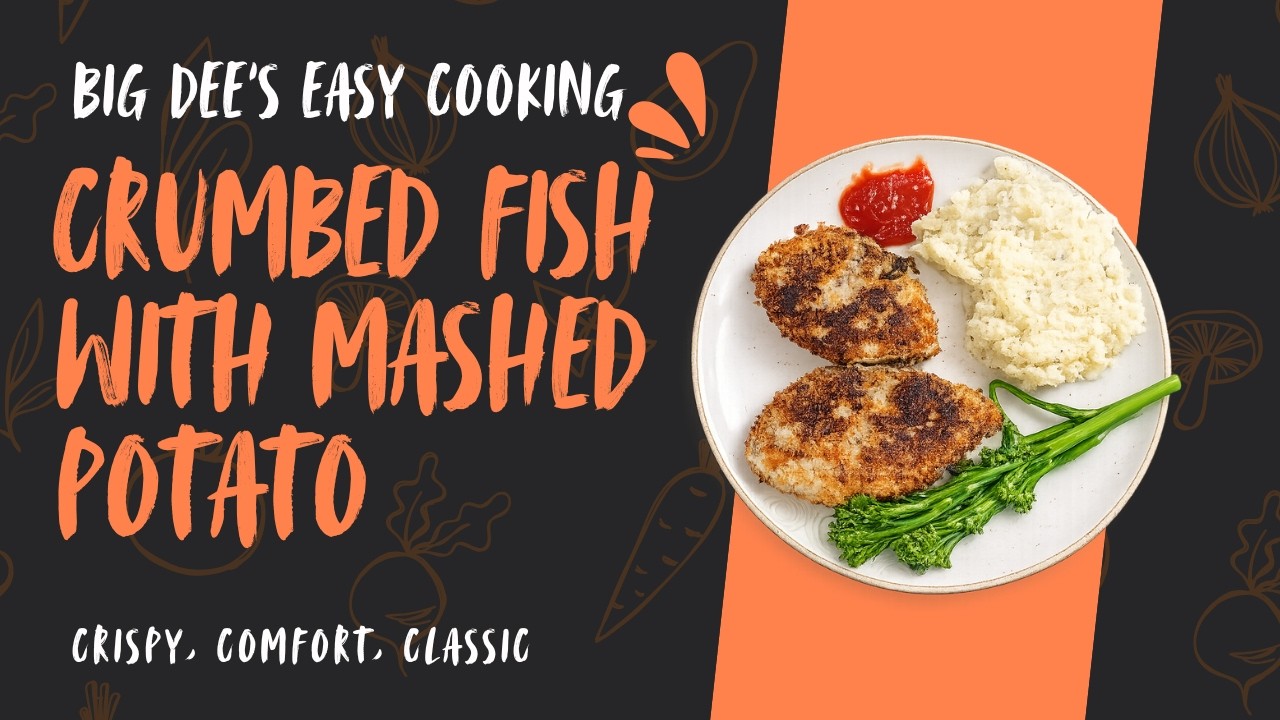 Crumbed Fish with Mashed Potato
