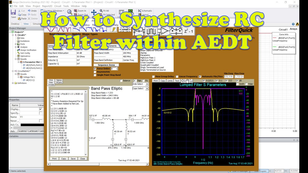 How to Synthesize RC Filter within AEDT