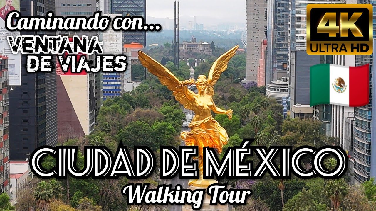 Walking Tour Completo CDMX 4K 🇲🇽 | Reforma, Chapultepec, Condesa, Bellas Artes, Madero y Zócalo ASMR